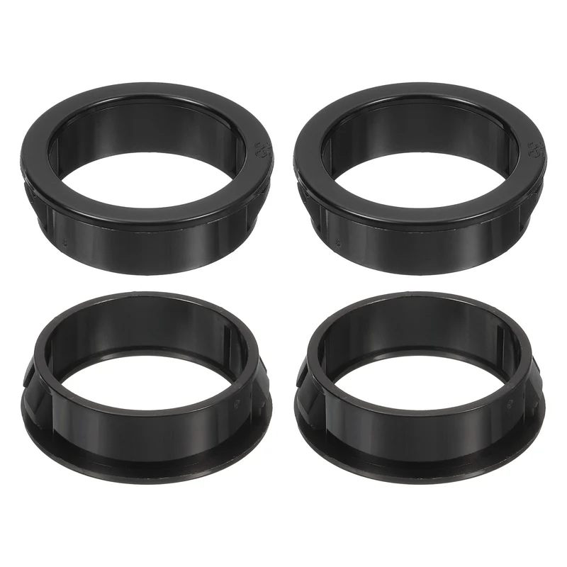6Pcs 1-3/8" Mounting Dia Black Round Nylon Snap in Cable Grommet Protector