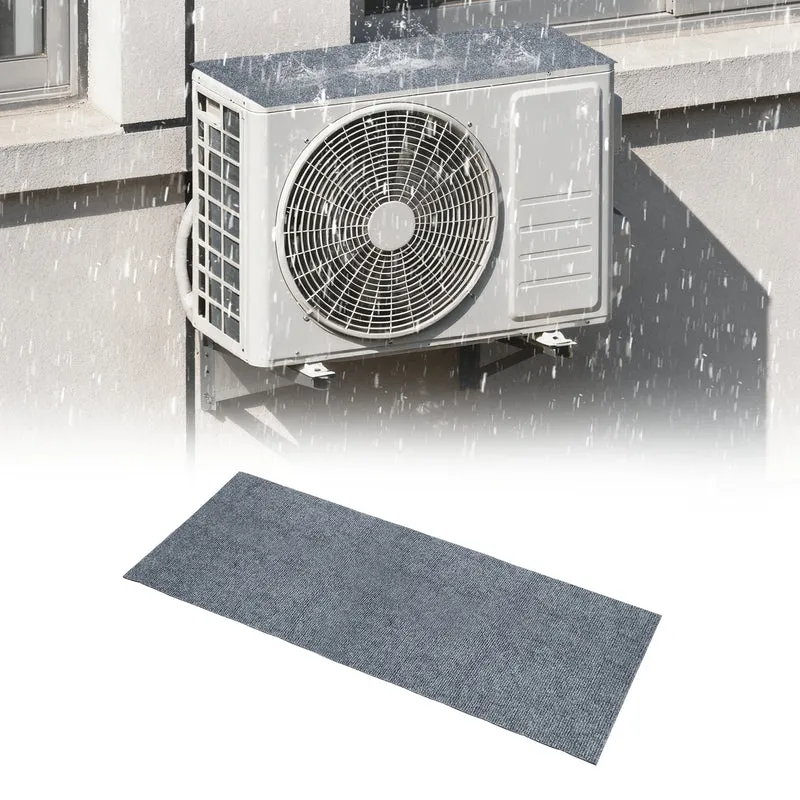 Air Conditioner Drip Cushion 39"x16"x5/32" Self-Adhesive AC Top Pad Gray