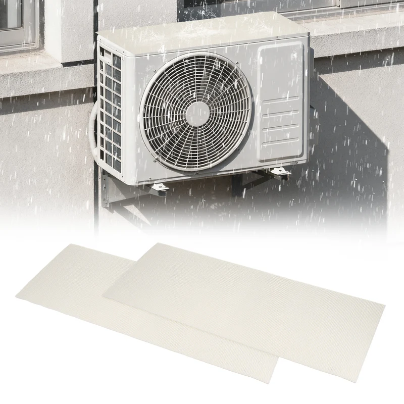 2Pcs Air Conditioner Drip Cushion 39"x12"x5/32" Self-Adhesive AC Top Pad White