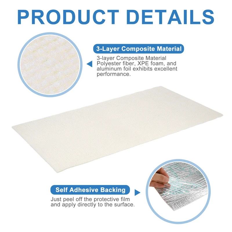 2Pcs Air Conditioner Drip Cushion 39"x16"x5/32" Self-Adhesive AC Top Pad White