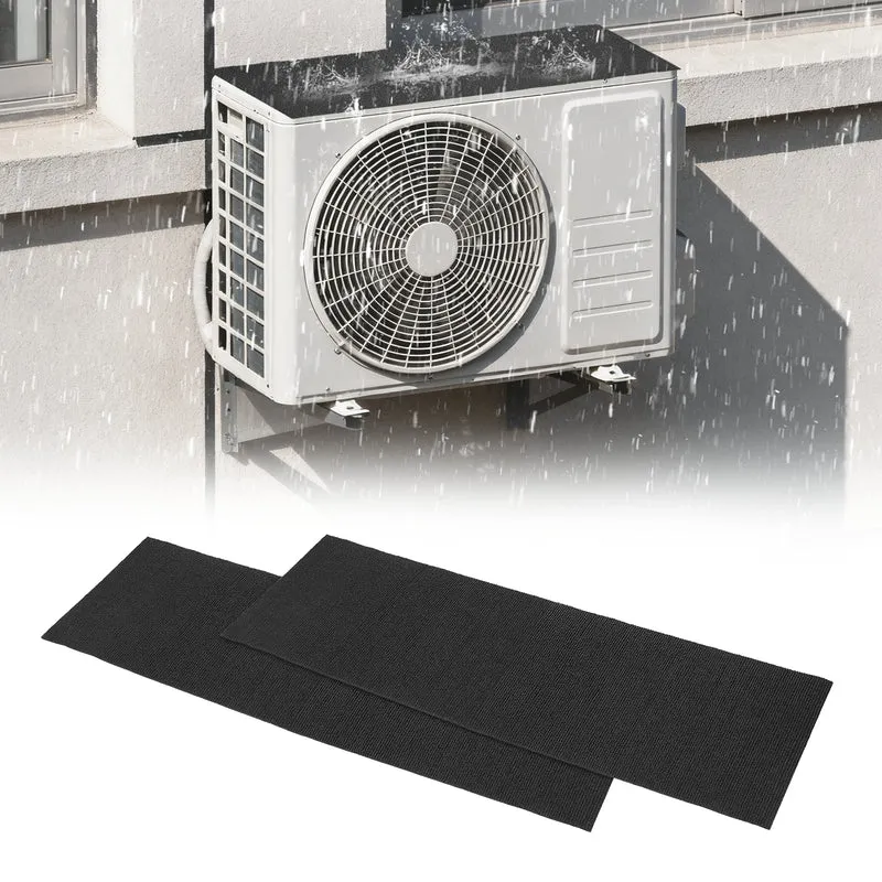 2Pcs Air Conditioner Drip Cushion 39"x12"x5/32" Self-Adhesive AC Top Pad Black