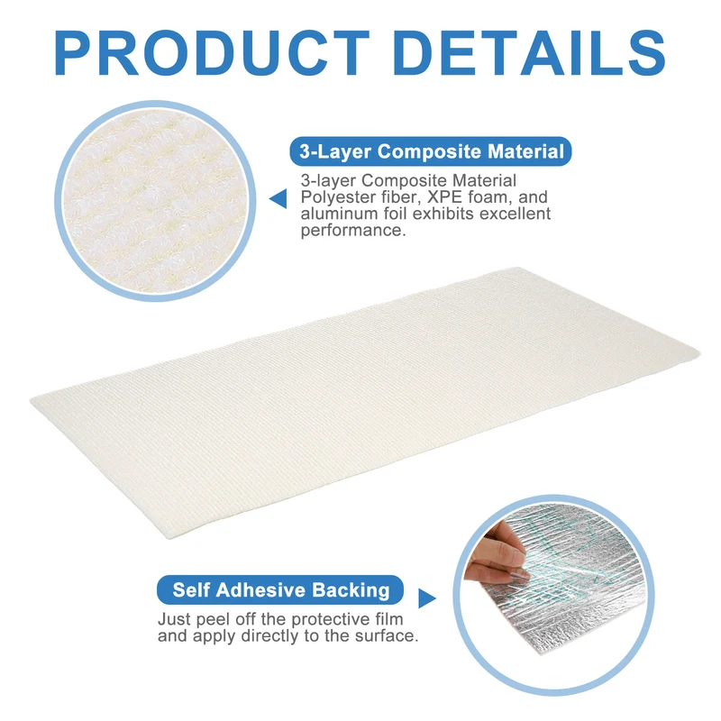 Air Conditioner Drip Cushion 24"x12"x5/32" Self-Adhesive AC Top Pad White