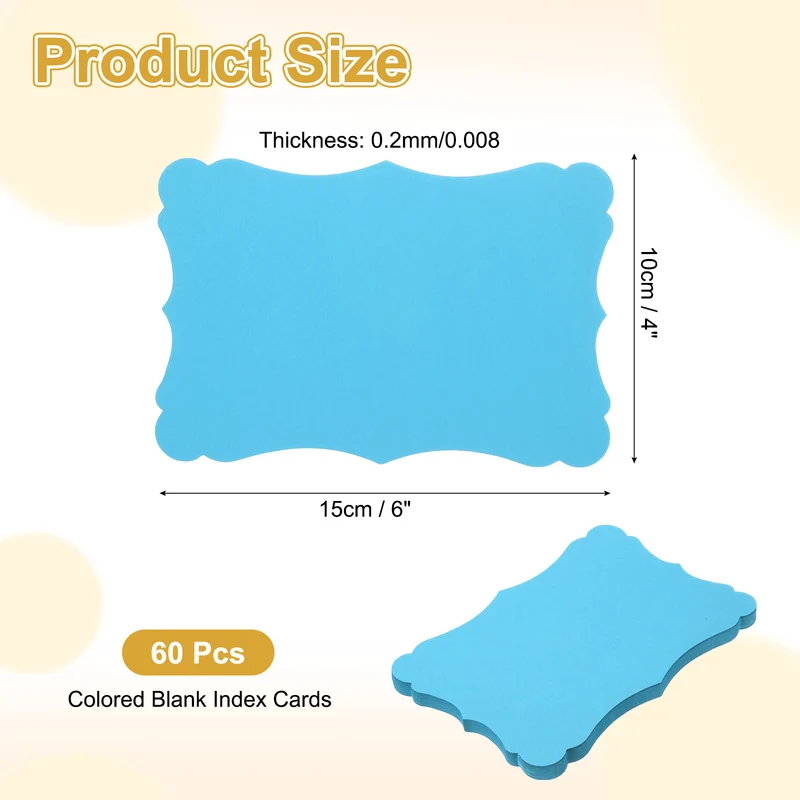 60Pcs Blank Kraft Cards Cardstock, 4x6 Inch Thick Cardstock Paper Deep Blue
