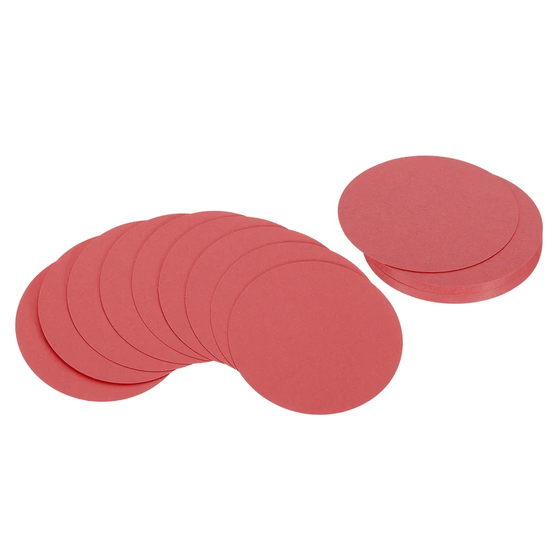 5inch Circle Card Stock, 36Pcs Cutouts Paper Thick Cardstock Coaster Red