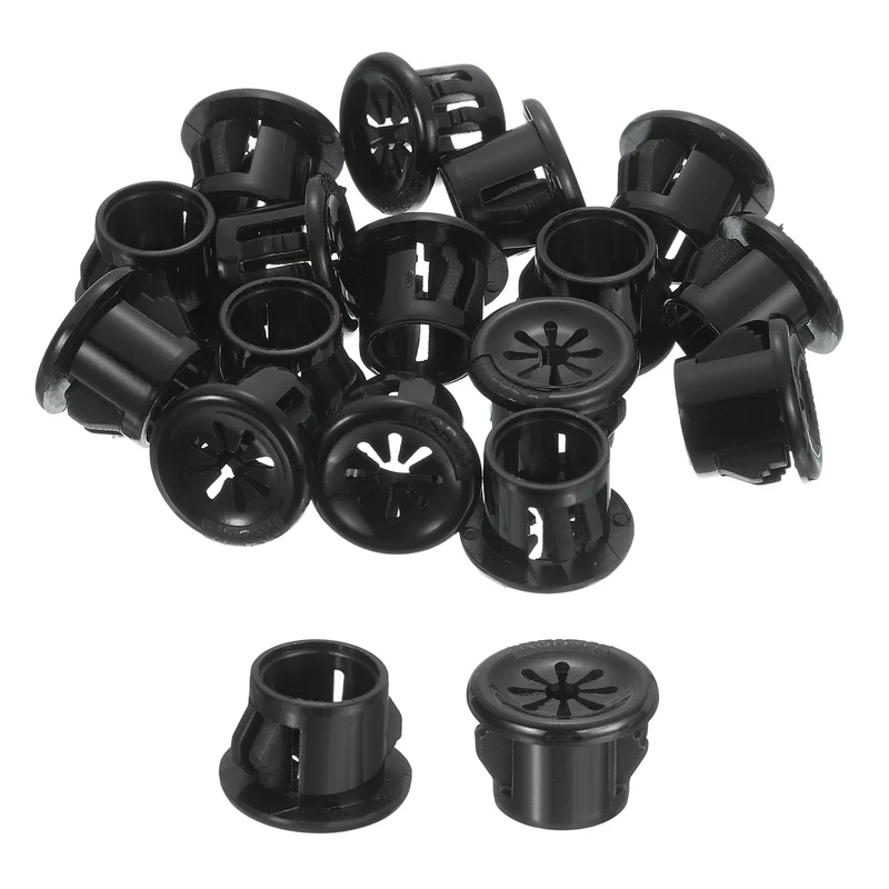 Snap Bushing Grommet, 0.43"(11mm) Mount Dia, 18Pcs Nylon Bushing Grommet, Black