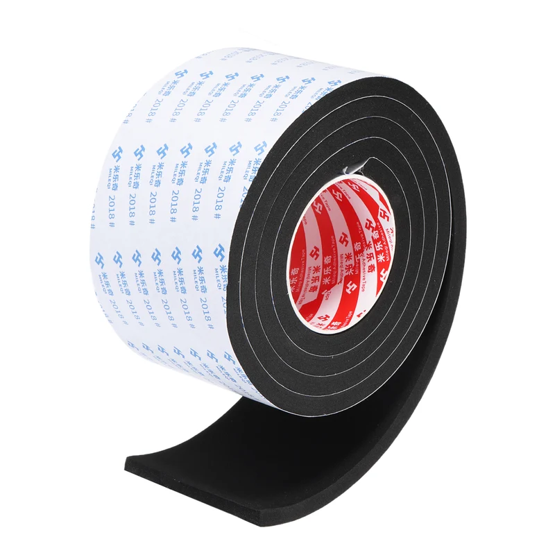 Foam Tape 100mm W x 10mm t x 2M Weather Stripping Black for Door Window