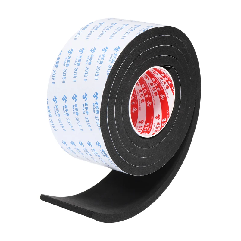 Foam Tape 80mm W x 10mm t x 2M Weather Stripping Black for Door Window