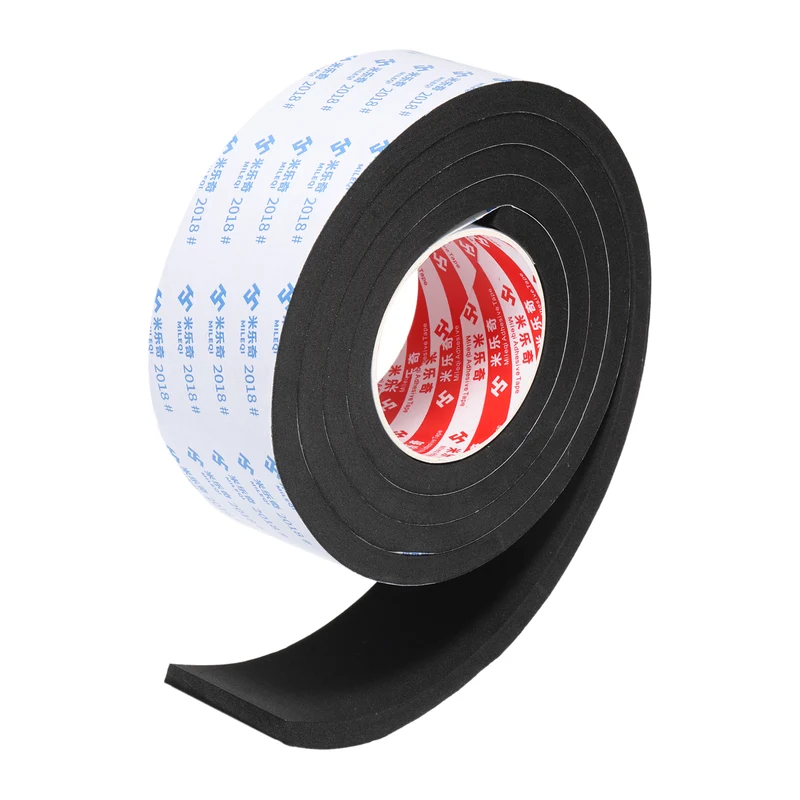 Foam Tape 60mm W x 10mm t x 2M Weather Stripping Black for Door Window