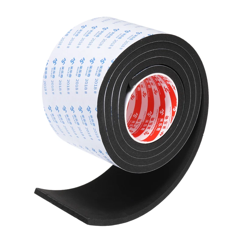 Foam Tape 100mm W x 8mm t x 2M Weather Stripping Black for Door Window