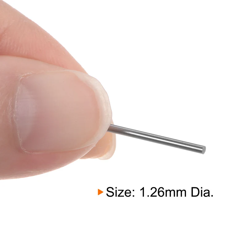 2pcs Class x Steel Pin Gage 1.26mm Dia Metric Tolerance 0.001mm Plug Gage Pins