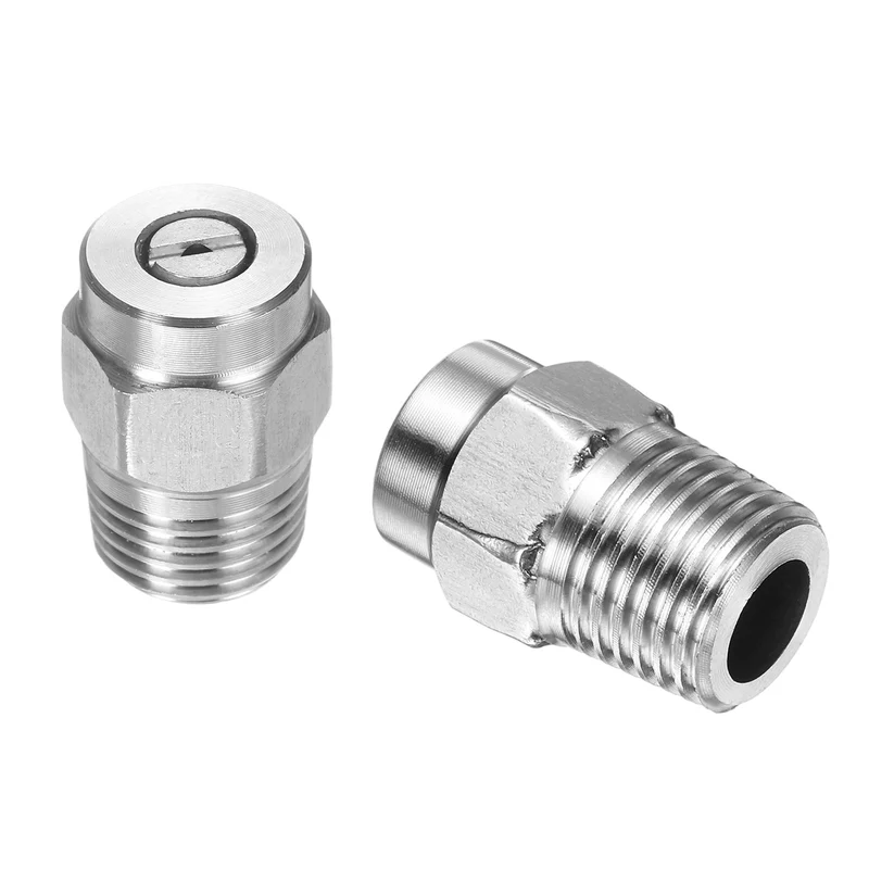 2pcs 50 Degree Surface Clean Tip 1/4 Inch NPT Male 1.449 Orifice Spray Nozzles