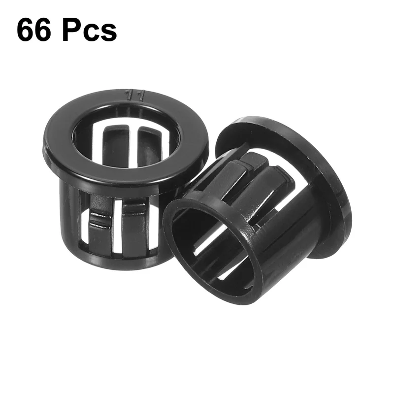 Cable Snap Bushing Grommets, 66Pcs 11mm/0.43" Mount Dia Snap Bushing Grommet