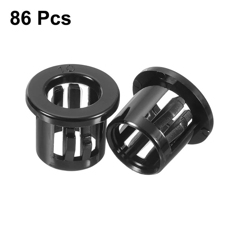 Cable Snap Bushing Grommets, 86Pcs 10mm/0.39" Mount Dia Snap Bushing Grommet