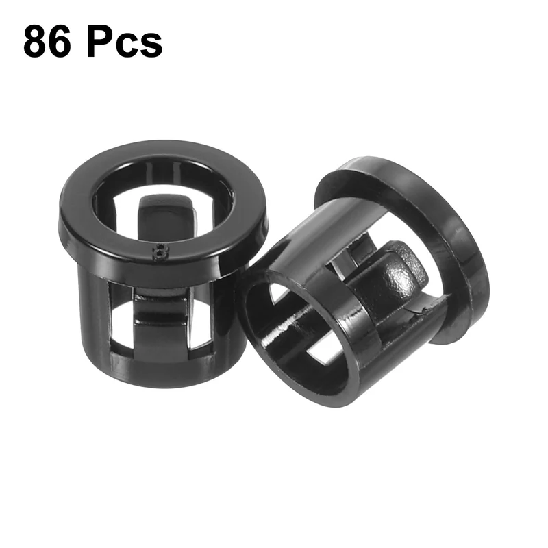 Cable Snap Bushing Grommets, 86Pcs 8mm/0.31" Mount Dia Snap Bushing Grommet