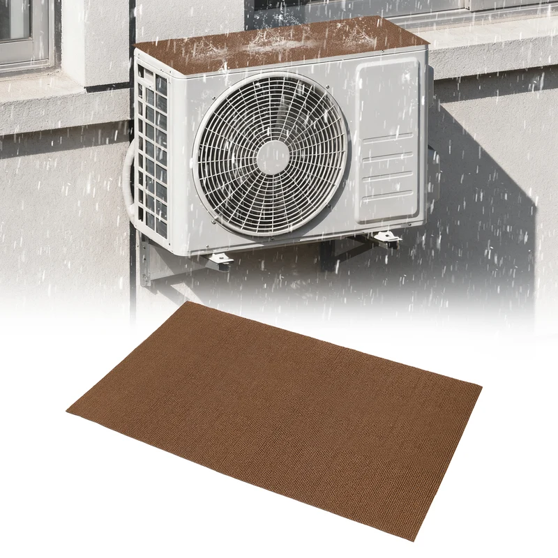 Air Conditioner Drip Cushion 39"x24"x5/32" Self-Adhesive AC Top Pad Brown
