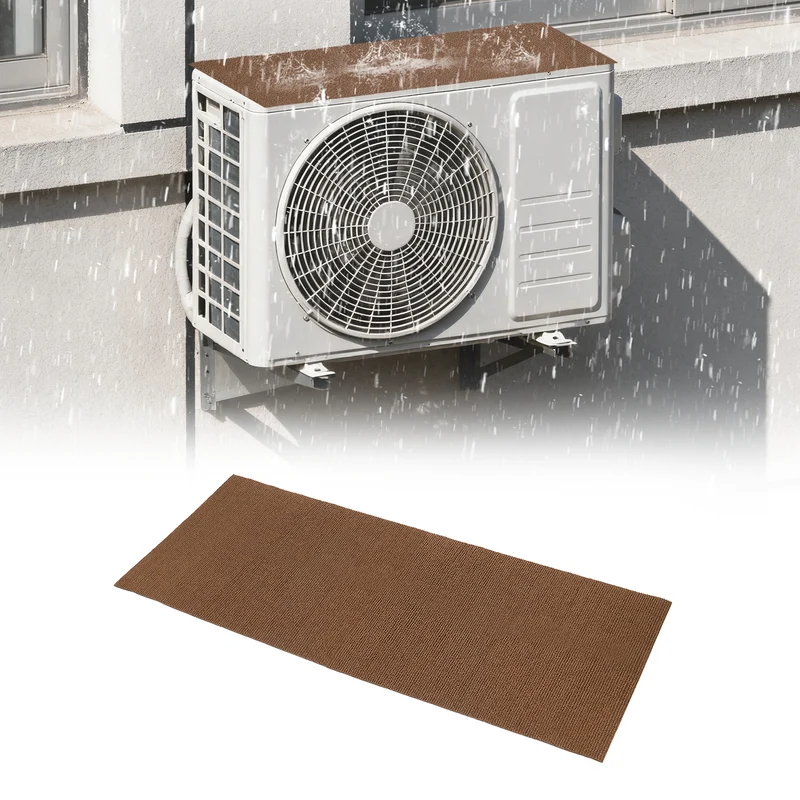 Air Conditioner Drip Cushion 39"x16"x5/32" Self-Adhesive AC Top Pad Brown