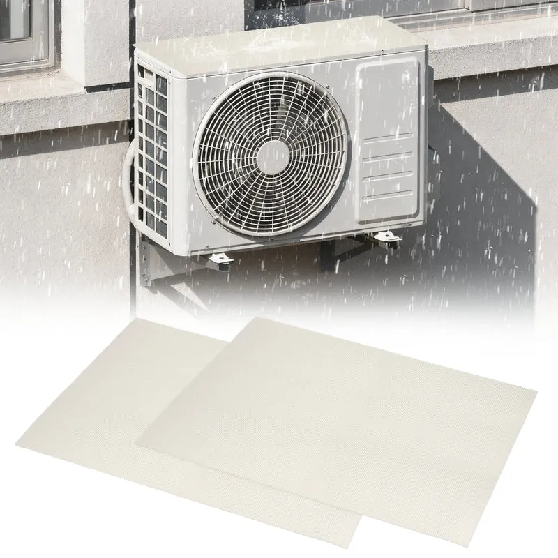 2Pcs Air Conditioner Drip Cushion 39"x24"x5/32" Self-Adhesive AC Top Pad White