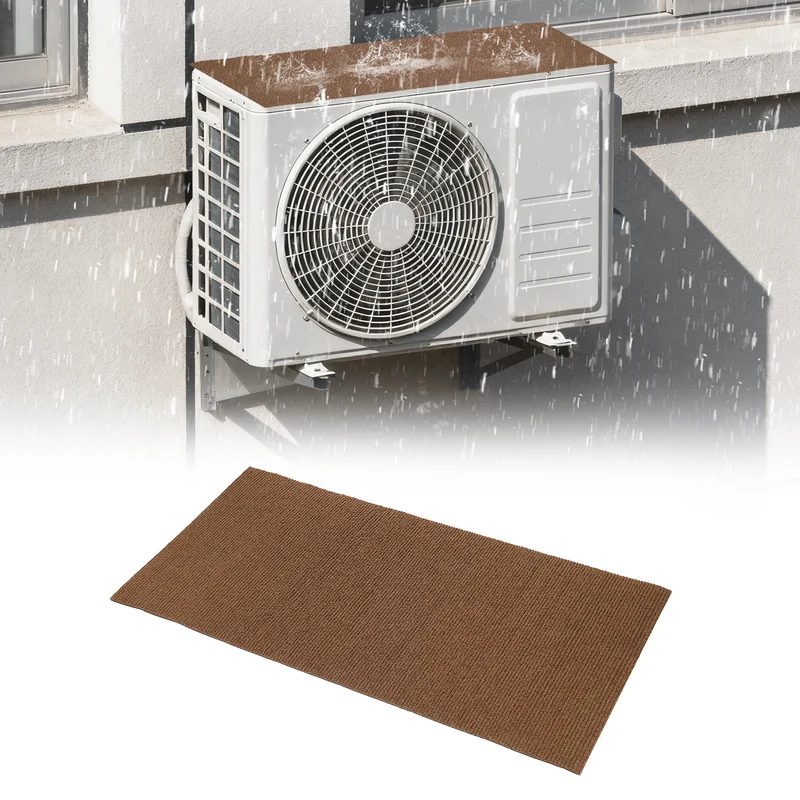 Air Conditioner Drip Cushion 24"x12"x5/32" Self-Adhesive AC Top Pad Brown