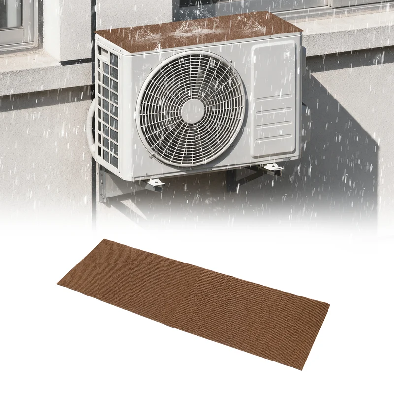 Air Conditioner Drip Cushion 39"x12"x5/32" Self-Adhesive AC Top Pad Brown
