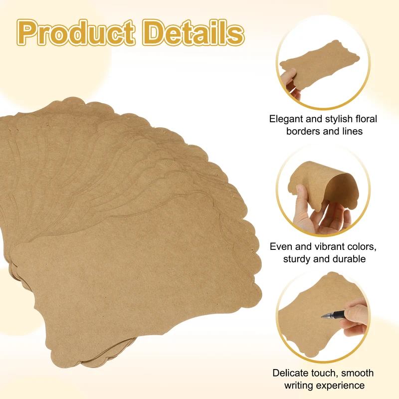 60Pcs Blank Kraft Cards Cardstock, 5x7 Inch Thick Cardstock Paper Brown