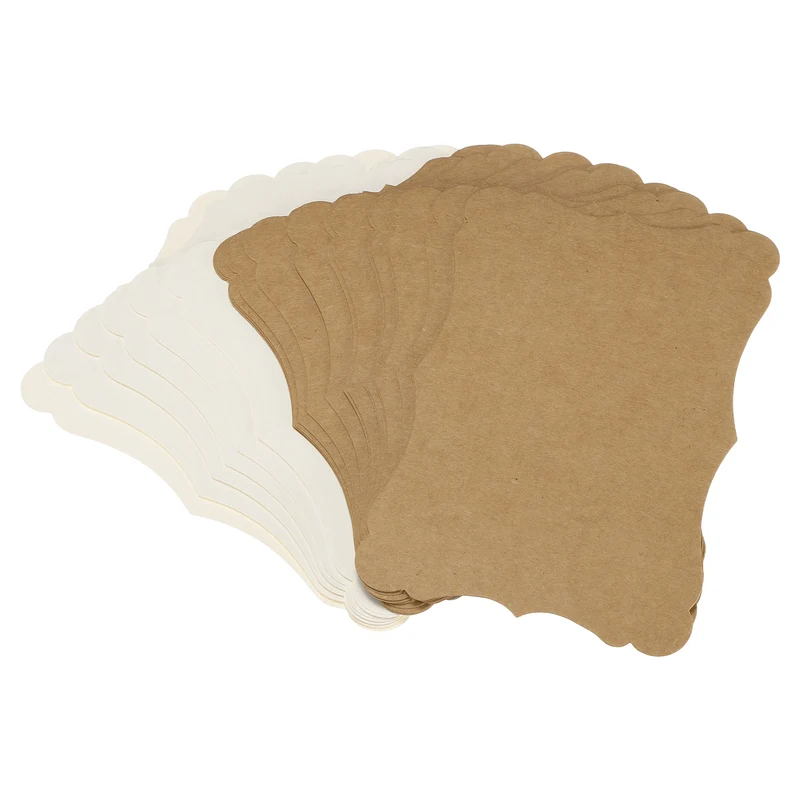 60Pcs Blank Kraft Cards Cardstock, 5x7 Inch Thick Cardstock Paper Brown White