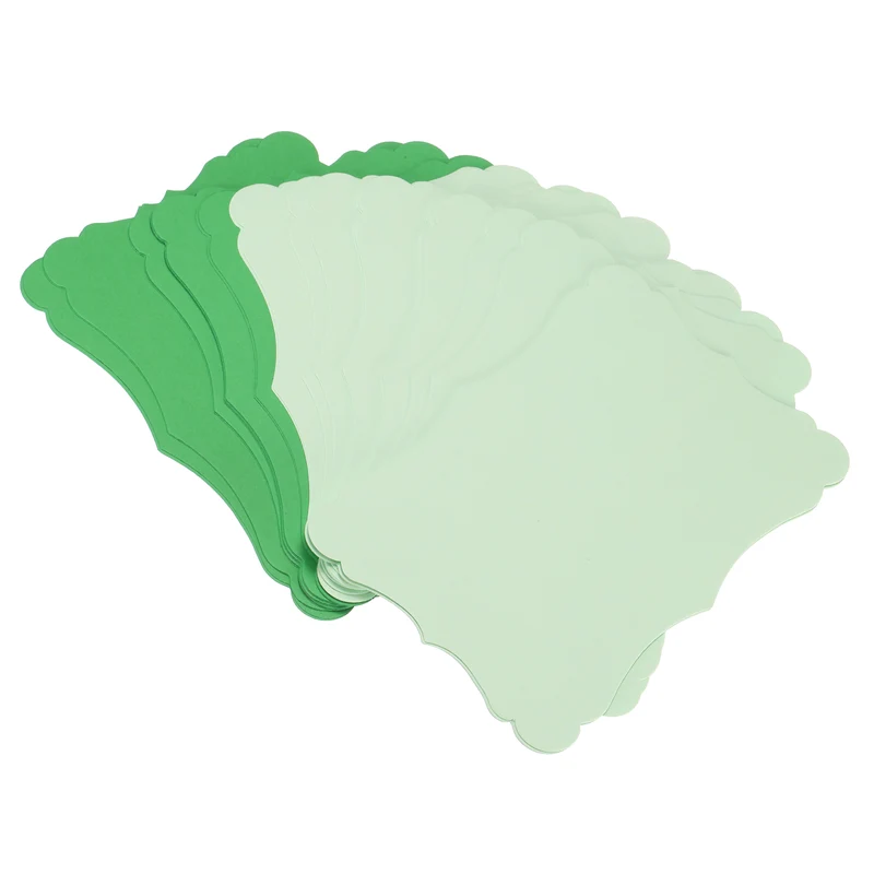 60Pcs Blank Kraft Cards Cardstock, 5x7 Inch Thick Paper Light Green Deep Green