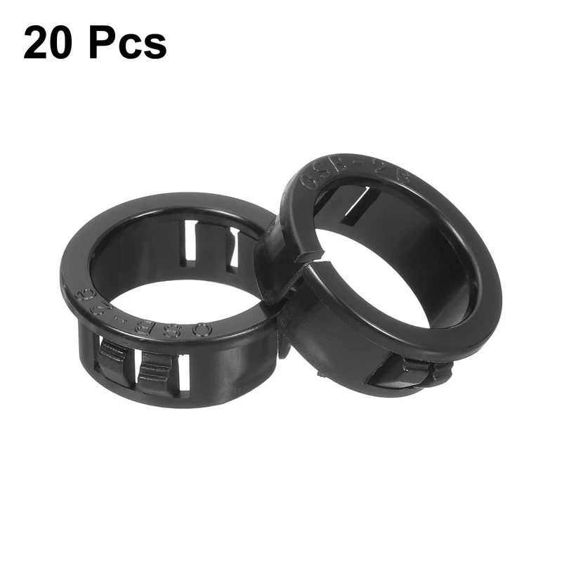 Cable Snap Bushing Grommets, 20Pcs 25mm/0.98" Mount Dia Snap Bushing Grommet