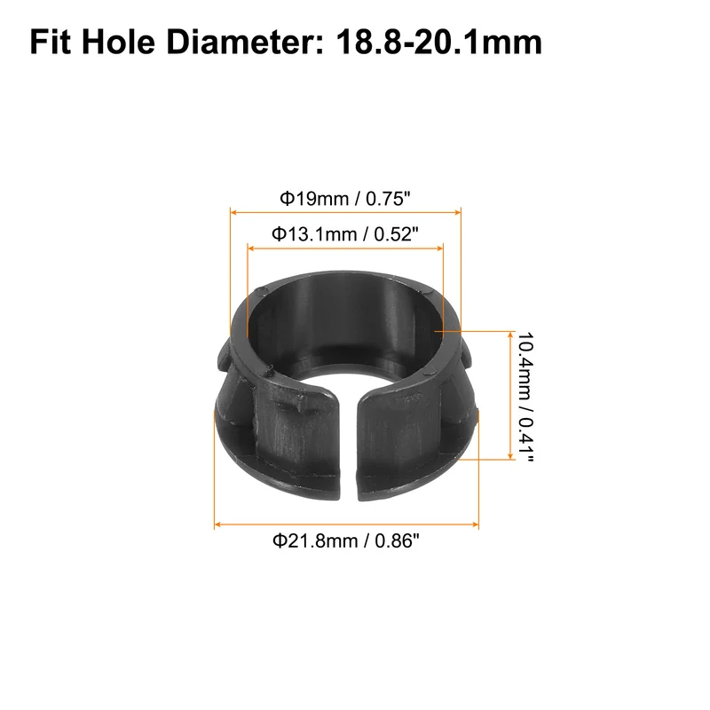 Cable Snap Bushing Grommets, 40Pcs 19mm/0.75" Mount Dia Snap Bushing Grommet