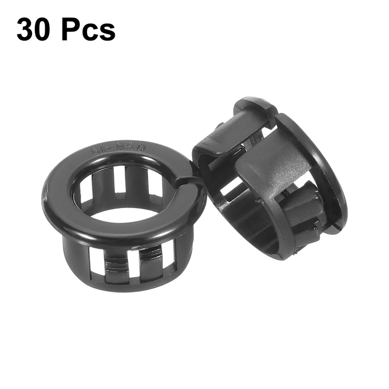 Cable Snap Bushing Grommets, 30Pcs 19mm/0.75" Mount Dia Snap Bushing Grommet