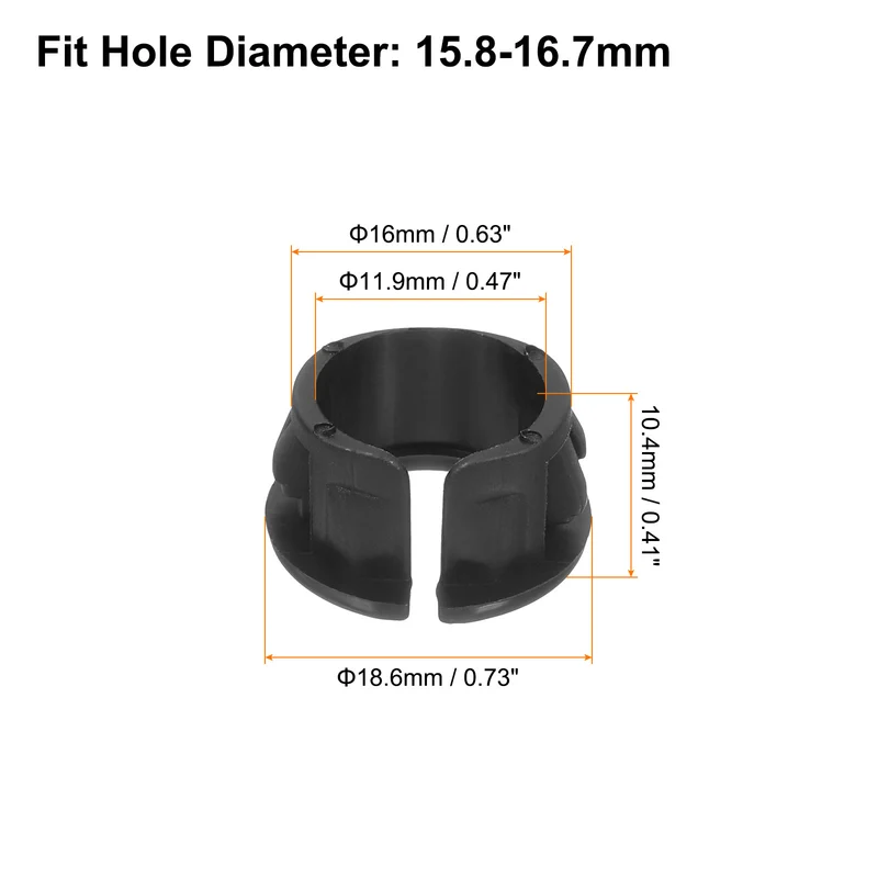 Cable Snap Bushing Grommets, 30Pcs 16mm/0.63" Mount Dia Snap Bushing Grommet
