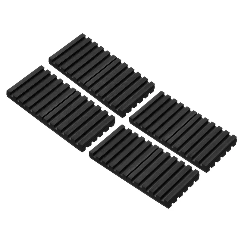 4Pcs Rubber Anti-Vibration Pads, Vibration Isolation Mats 4"x 2"x0.4" Black