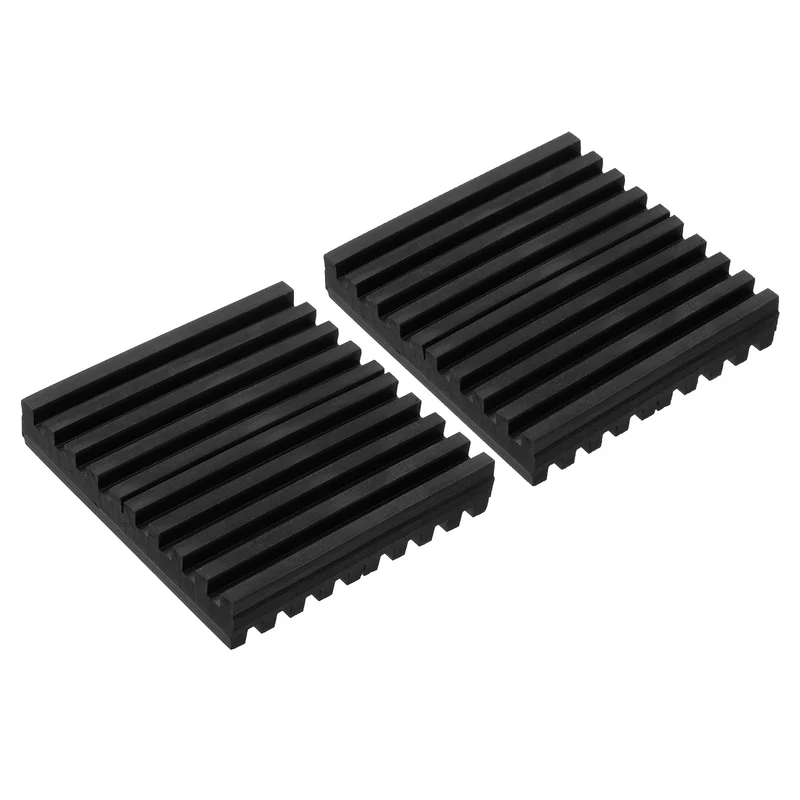 2Pcs Rubber Anti-Vibration Pads, Vibration Isolation Mats 4" x 4" x 0.8" Black