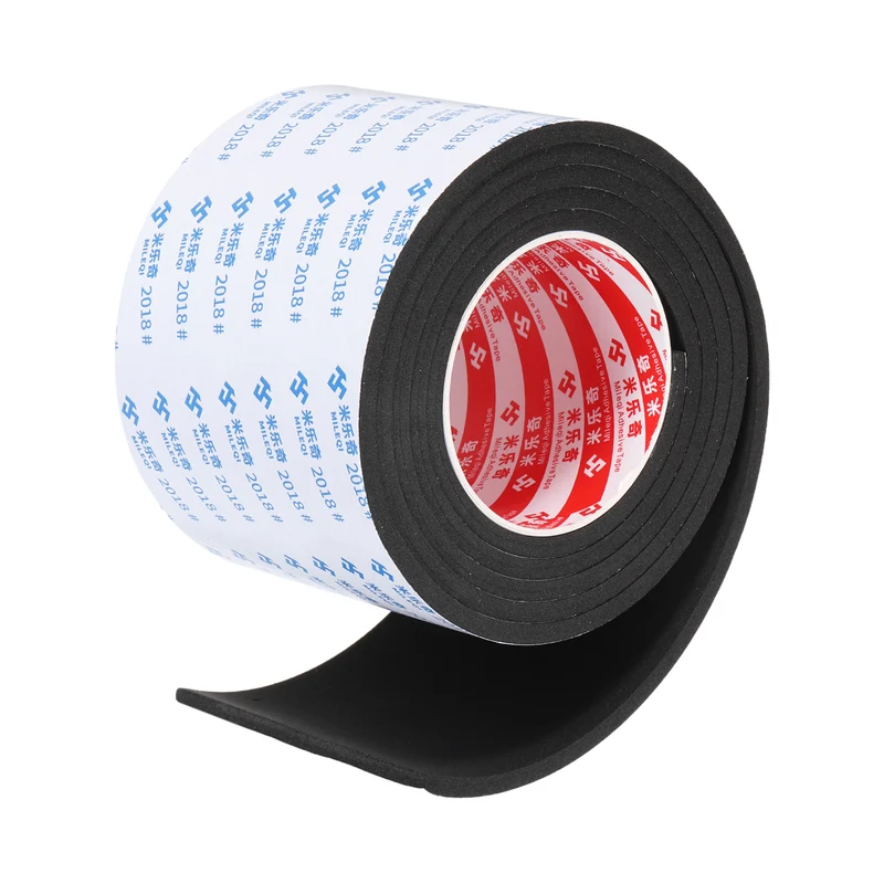 Foam Tape 100mm W x 5mm t x 2M Weather Stripping Black for Door Window