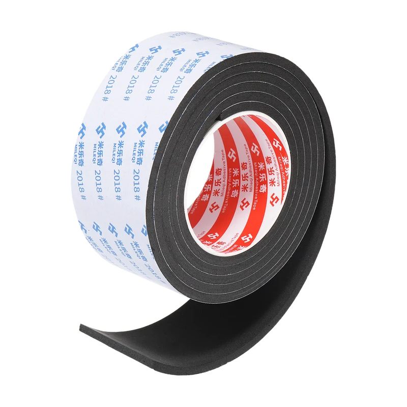 Foam Tape 60mm W x 5mm t x 2M Weather Stripping Black for Door Window