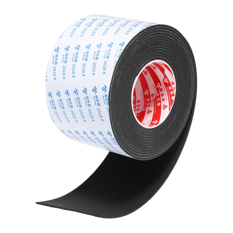 Foam Tape 100mm W x 3mm t x 5M Weather Stripping Black for Door Window