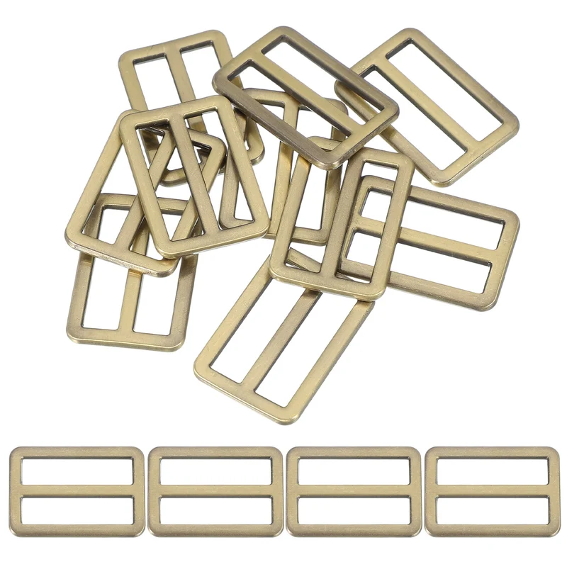 15 Pcs Metal Tri-glide Slide Buckle, 32mm Slider Strap Fastener, Bronze