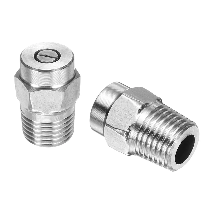 2pcs 40 Degree Surface Clean Tip 1/4 Inch NPT Male 1.07 Orifice Spray Nozzles