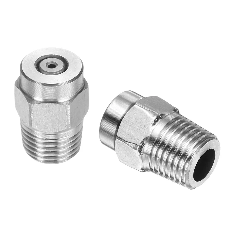 2pcs 0 Degree Surface Clean Tip 1/4 Inch NPT Male 1.514 Orifice Spray Nozzles
