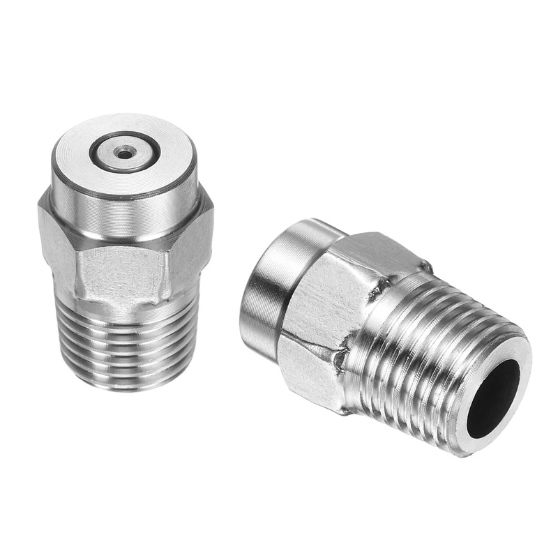 2pcs 0 Degree Surface Clean Tip 1/4 Inch NPT Male 1.311 Orifice Spray Nozzles