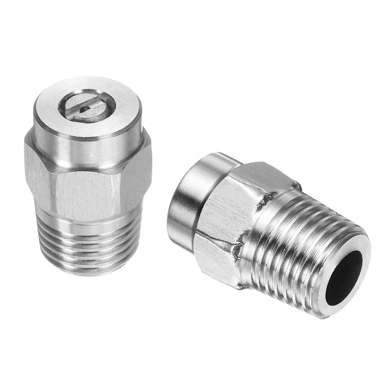2pcs 15 Degree Surface Clean Tip 1/4 Inch NPT Male 1.311 Orifice Spray Nozzles