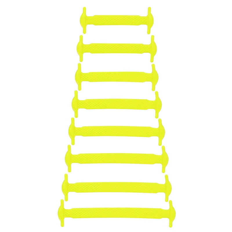 32Pcs No Tie Shoe Laces for Adults, Elastic Flat Tieless Shoelaces, Yellow