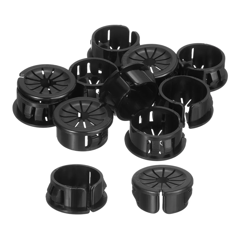Snap Bushing Grommet 0.87"(22mm) Mount Dia, 10Pcs Bushing Grommet with a Opening
