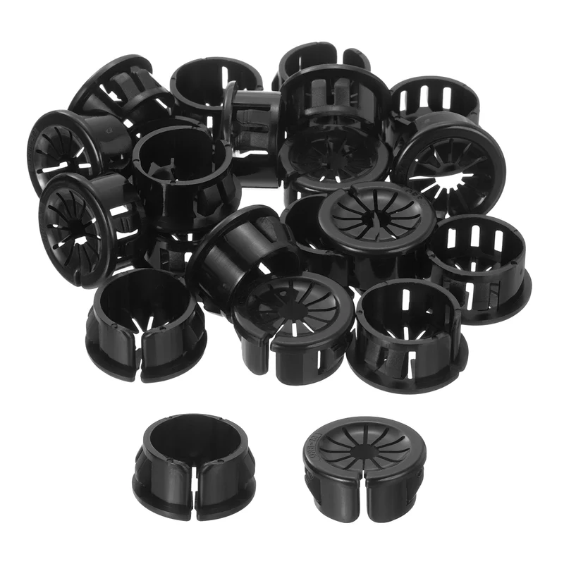 Snap Bushing Grommet 0.8"(20mm) Mount Dia, 30Pcs Bushing Grommet with a Opening