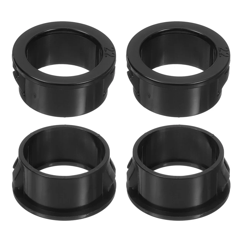 18 Pcs 7/8" Mounting Dia Black Round Nylon Snap in Cable Grommet Protector