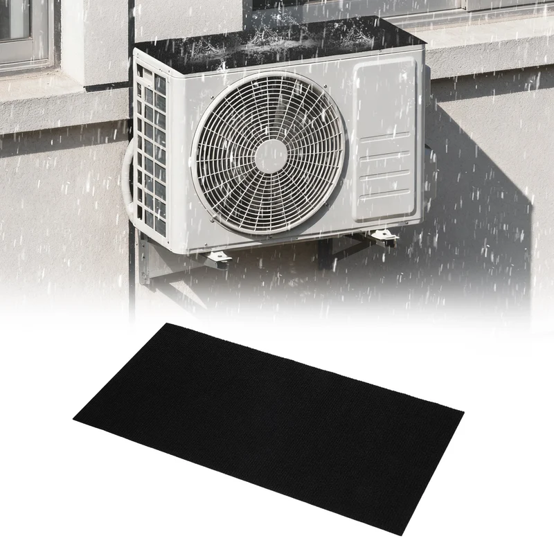 Air Conditioner Drip Cushion 24"x12"x5/32" Self-Adhesive AC Top Pad Black