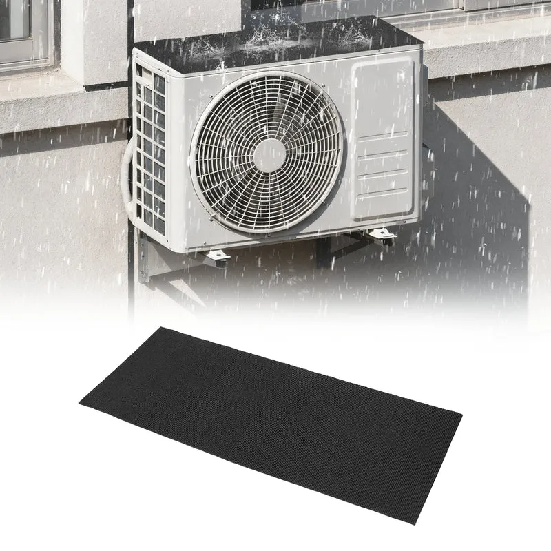 Air Conditioner Drip Cushion 39"x16"x5/32" Self-Adhesive AC Top Pad Black