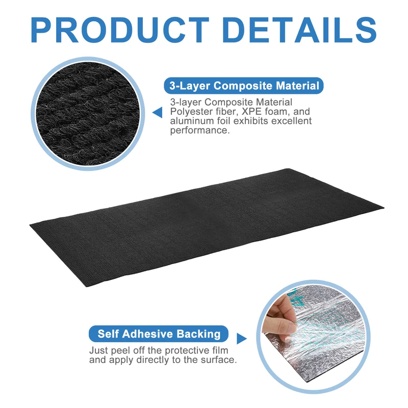 Air Conditioner Drip Cushion 39"x16"x5/32" Self-Adhesive AC Top Pad Black
