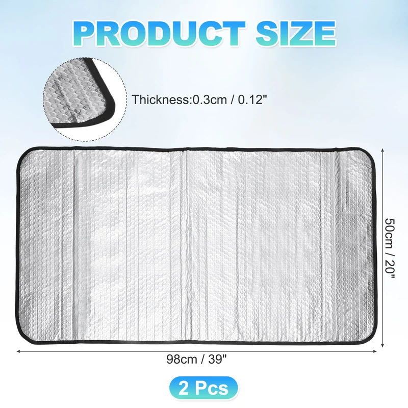 39 x 20 Inch Air Conditioner Cover, 2 Pcs Magnetic Outside AC Unit Cover, Silver