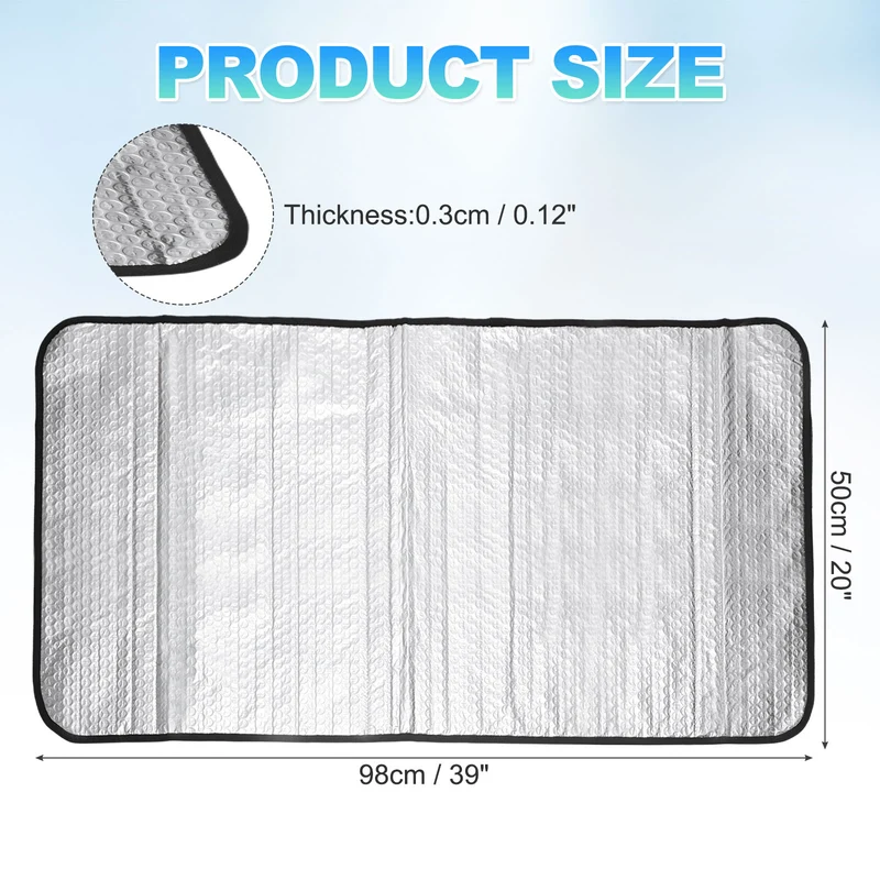 39 x 20 Inch Air Conditioner Cover, Magnetic Outside AC Unit Cover, Silver