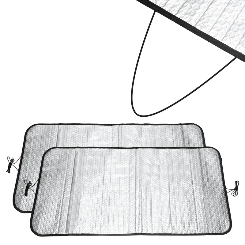 35 x 18 Inch Air Conditioner Cover, 2 Pcs Magnetic Outside AC Unit Cover, Silver